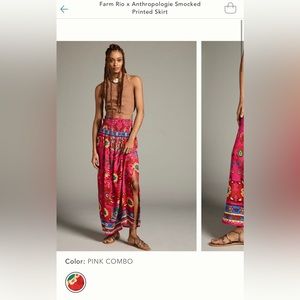 Farm Rio x Anthropologie - Brand new, never worn skirt or strapless dress